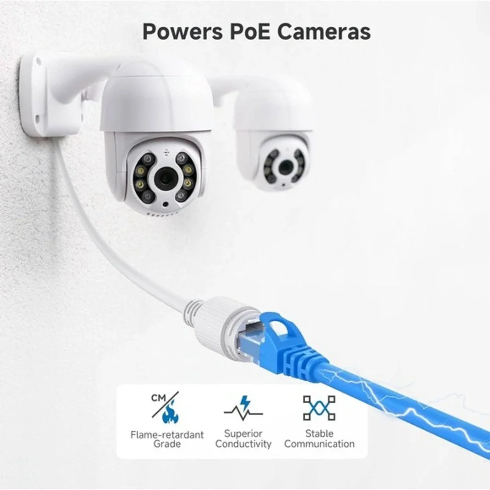 Blue Cat 6 Ethernet Cable 10Gbps Network LAN Cord Gold Plated‎ Connectors